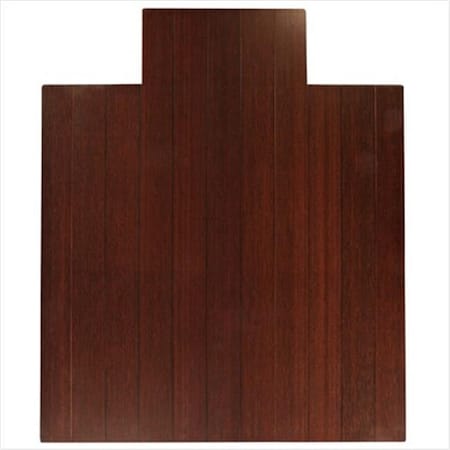 Anji Mountain Bamboo Chair mat & Rug AMB24006W in x 52 ft. 4 ft Wide Slat DARK CHERRY Bamboo roll-Up Chair Mat 8mm AMB24006W